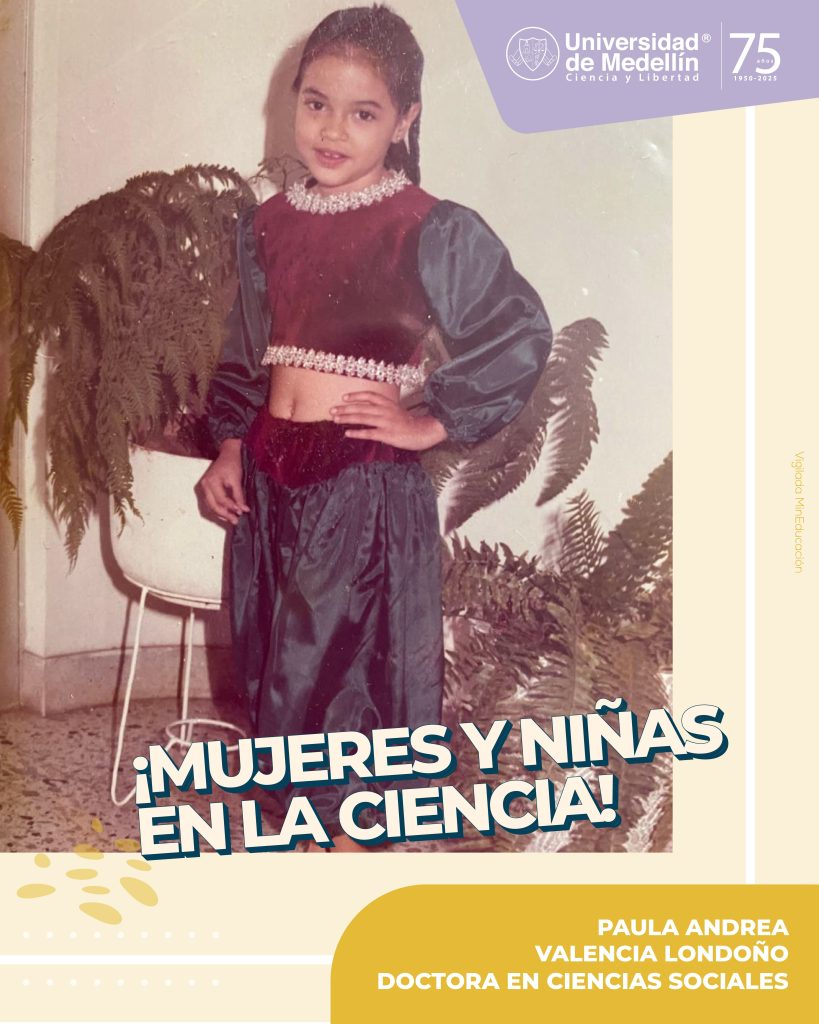 Mujer y la niña en la ciencia